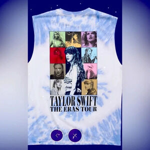 NWT Official Taylor Swift The Eras Concert Tour Tie Dye Tank Top Unisex MED 2023